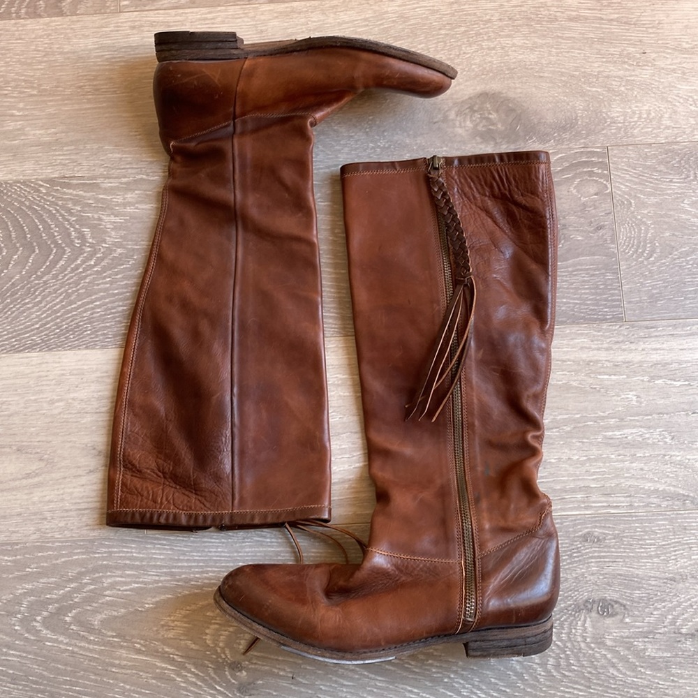 New Day Company Handmade Italian leather brown boots 34 - Picture 2 of 13